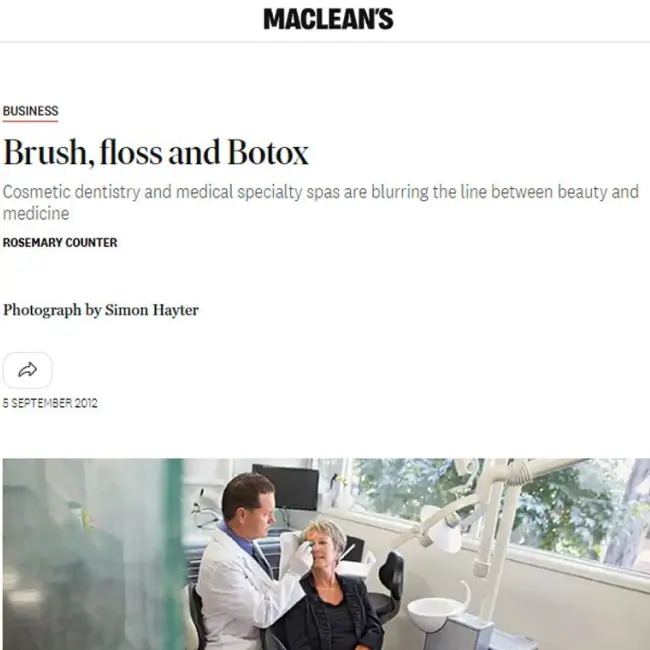 Macleans article: Brush, floss & Botox.