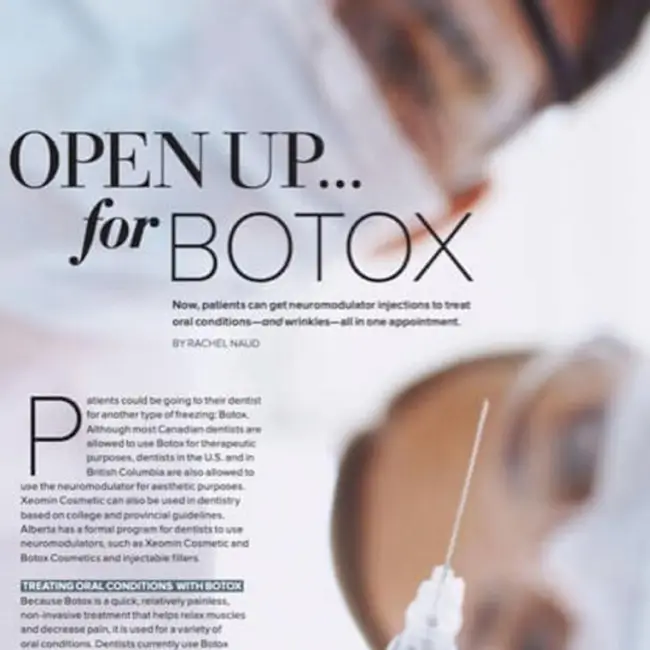 Open up for Botox article.