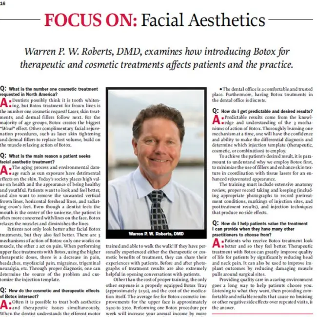 Focus on: Facial Aesthetics article.